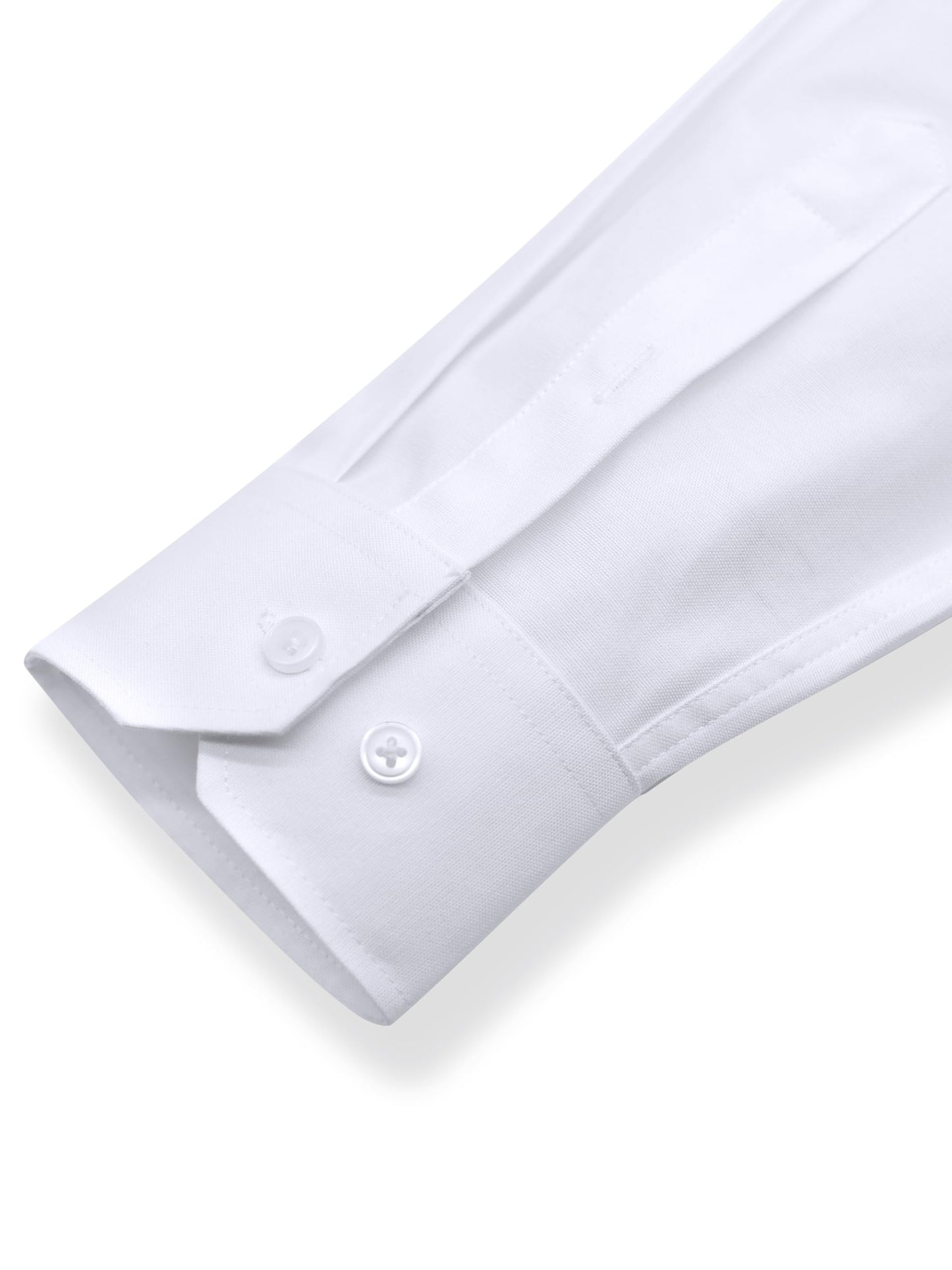 GIANZEN White Shirt Men Button Down Long Sleeve Mens Up Casual Shirts for Big and Tall Dress Untucked Slim Fit Collar Oxford White Size XXXL Tall