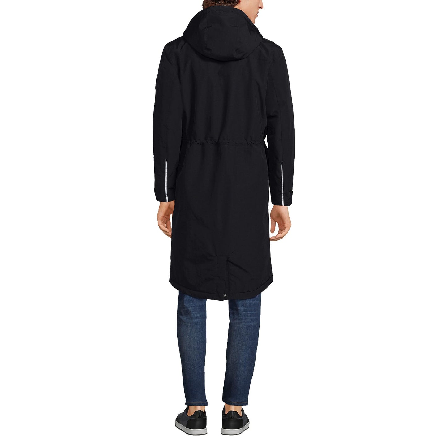 Lands' End Mens Squall Stadium Coat Black Tall XX-Large