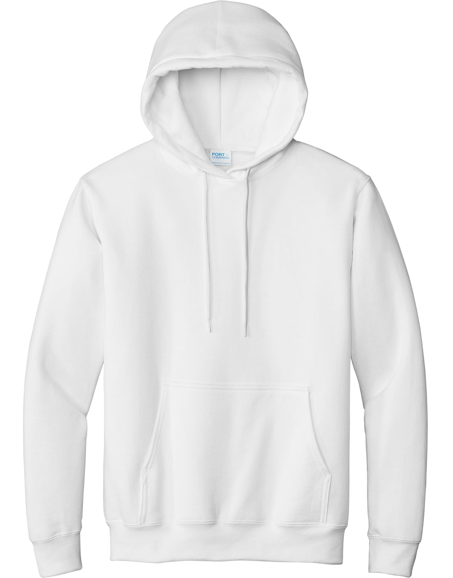 Port & Co TALL Essential Fleece Pullover Hooded Sweatshirt-PC90HT-4XLT-White