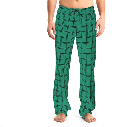Idtswch Mens Tall Pajama Pants 38" Inseam Plaid Lounge Pants Sleepwear Pajama Bottoms 100% Cotton