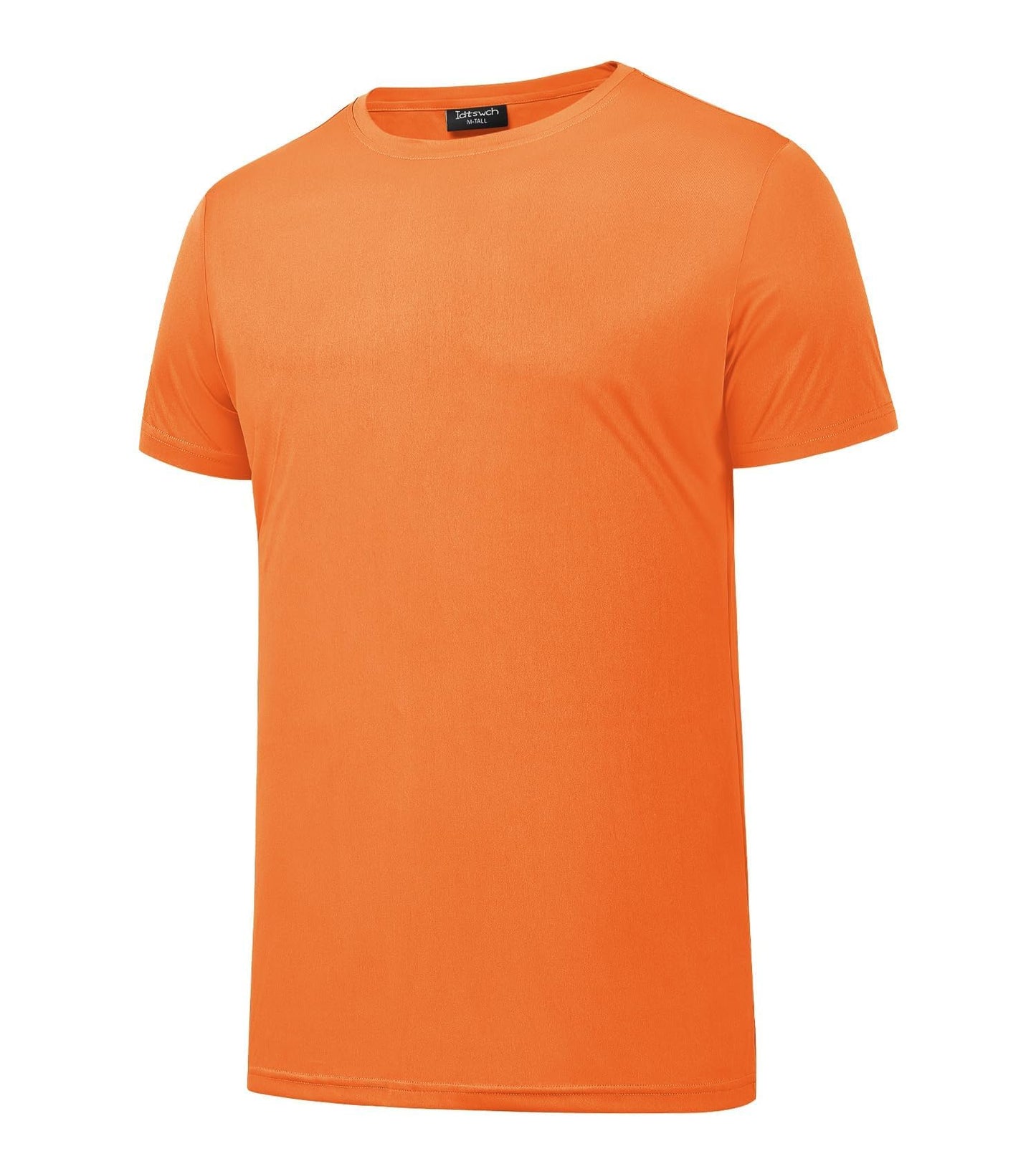 Idtswch Men's Tall T-Shirt Rash Guard UPF 50+ T-Shirt Quick Dry Swim Water Top Tee Short Sleeve Athletic Shirts 23orange-L