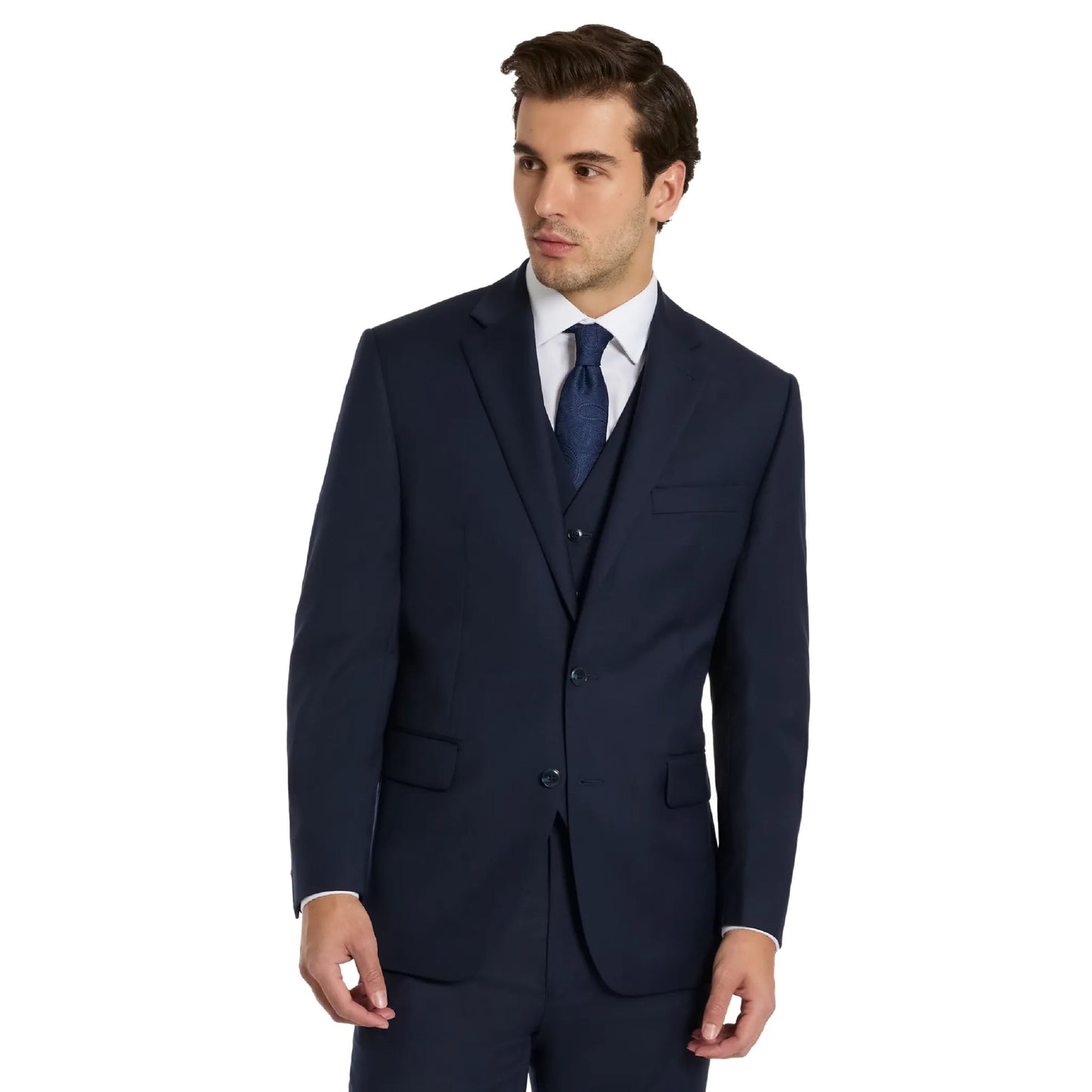 Michael Kors Navy Solid Classic Sport Coats|Navy,50XL