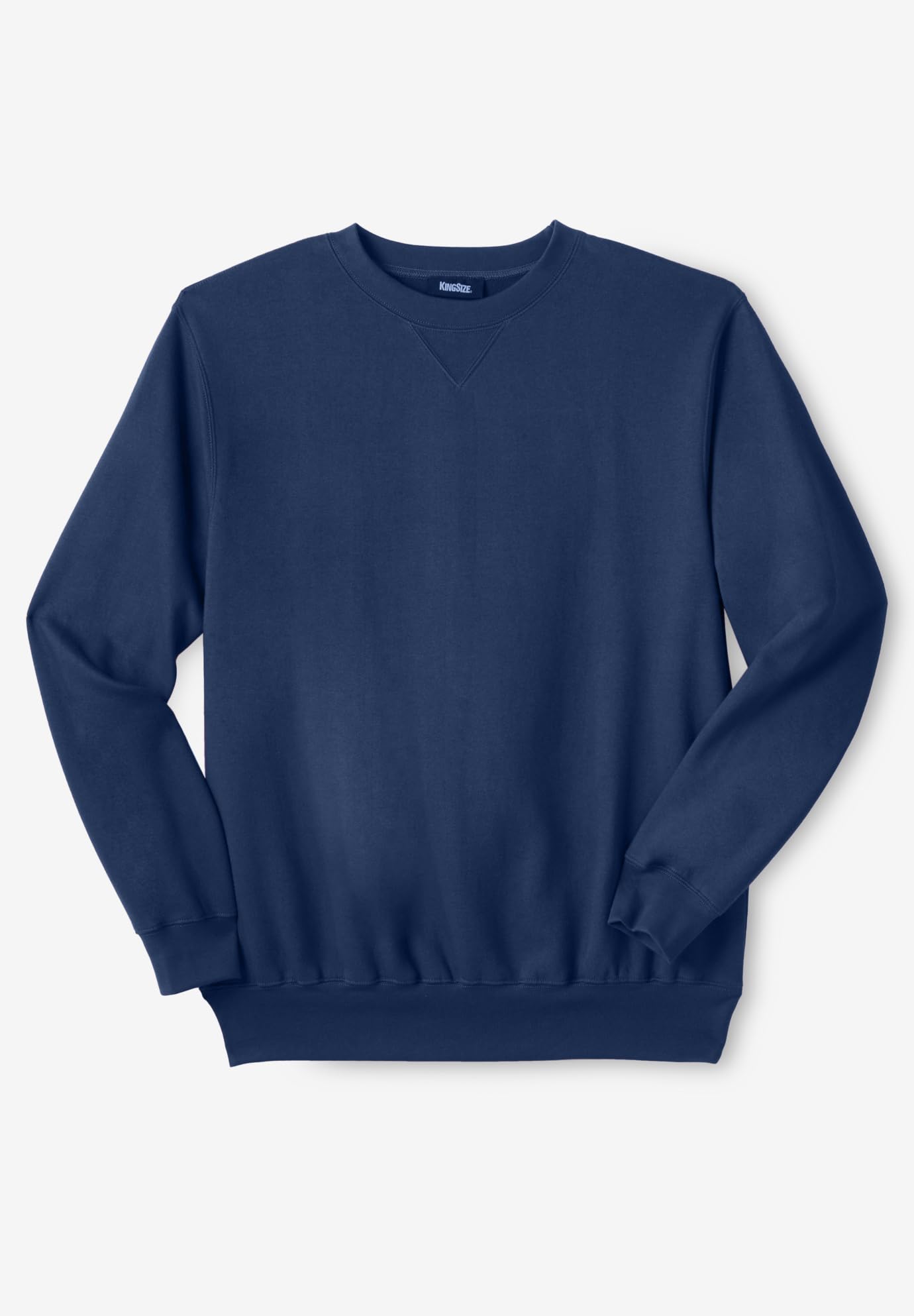 KingSize Men's Big & Tall Fleece Crewneck Sweatshirt - 8XL, Steel Marble