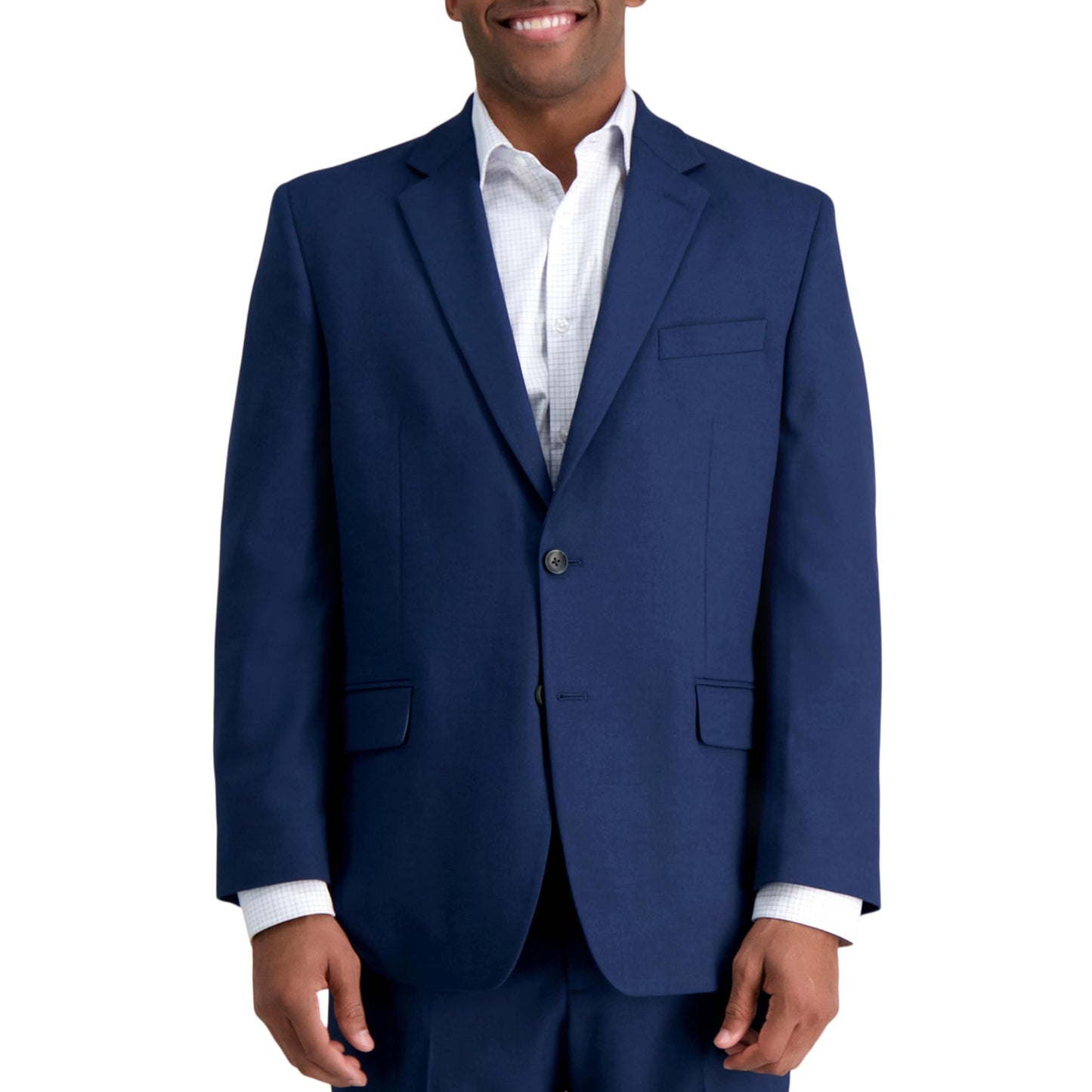 J.M. Haggar Men's Suit Jacket, Blue Weave Print, 48 Tall