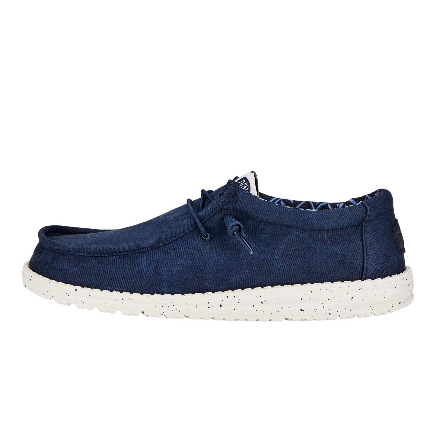 HEYDUDE Men's Wally Stretch Canvas Navy Size 15 | Men's Shoes | Men Slip-on Loafers | Comfortable & Light-Weight