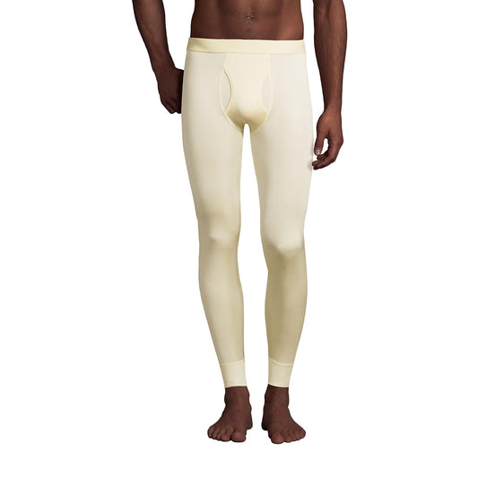 Lands' End Mens Silk Interlock Pant Ecru Tall Medium