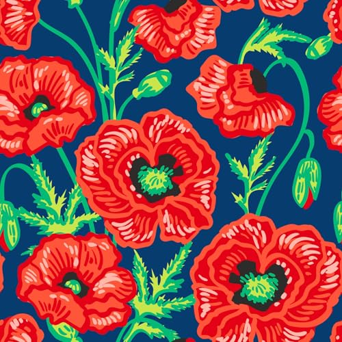 Bold Poppies Blue