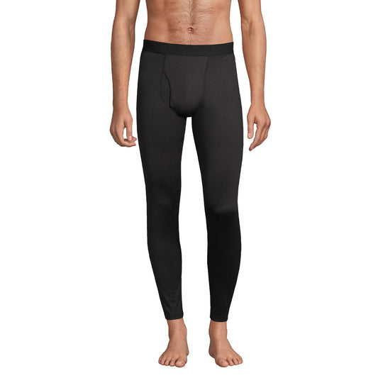 Lands' End Mens Stretch Thermaskin Pant Black Tall XX-Large