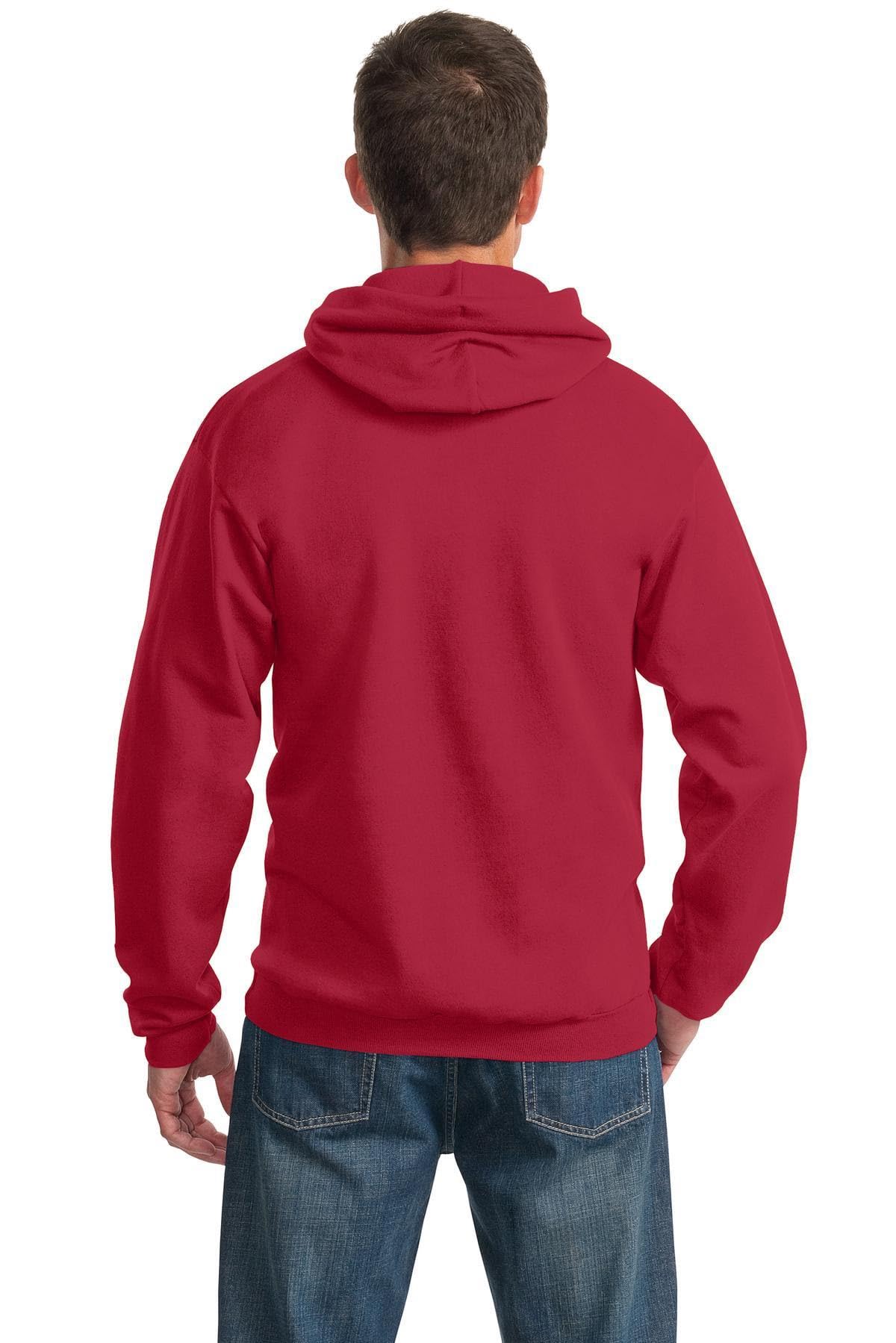 Port & Co TALL Essential Fleece Pullover Hooded Sweatshirt-PC90HT-4XLT-Red