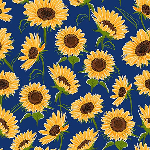 Sunflower Print Blue
