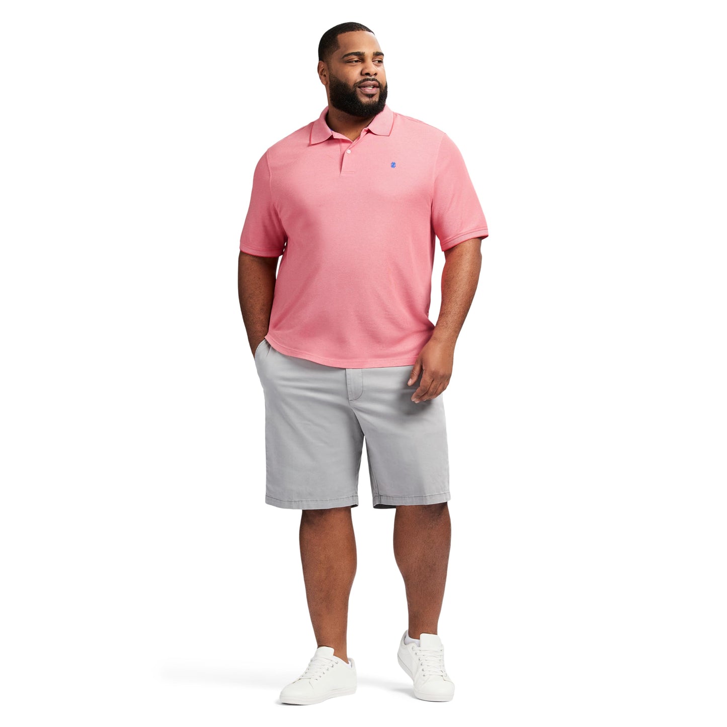 IZOD Men's Big and Tall Advantage Performance Short Sleeve Polo Shirt, Dubarry