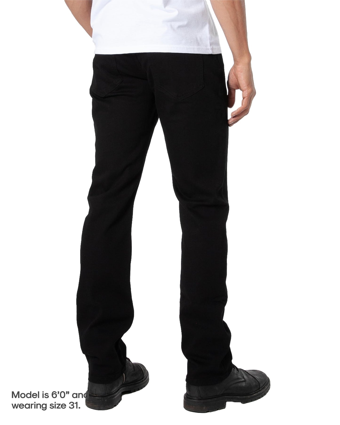 True Classic Mens Jeans – Stretch Jeans for Men, Straight Fit Men’s Stretch Jean, Straight Leg, High-Stretch - Black, 34W X 36L