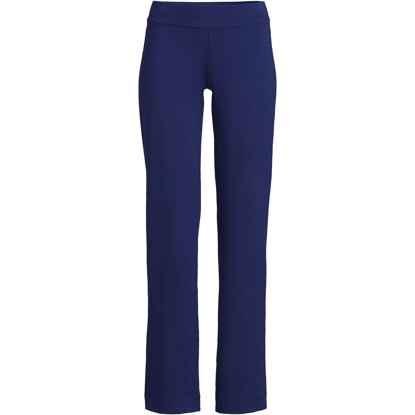 Lands' End Womens Starfish Straight Pants Deep Sea Navy Tall Large