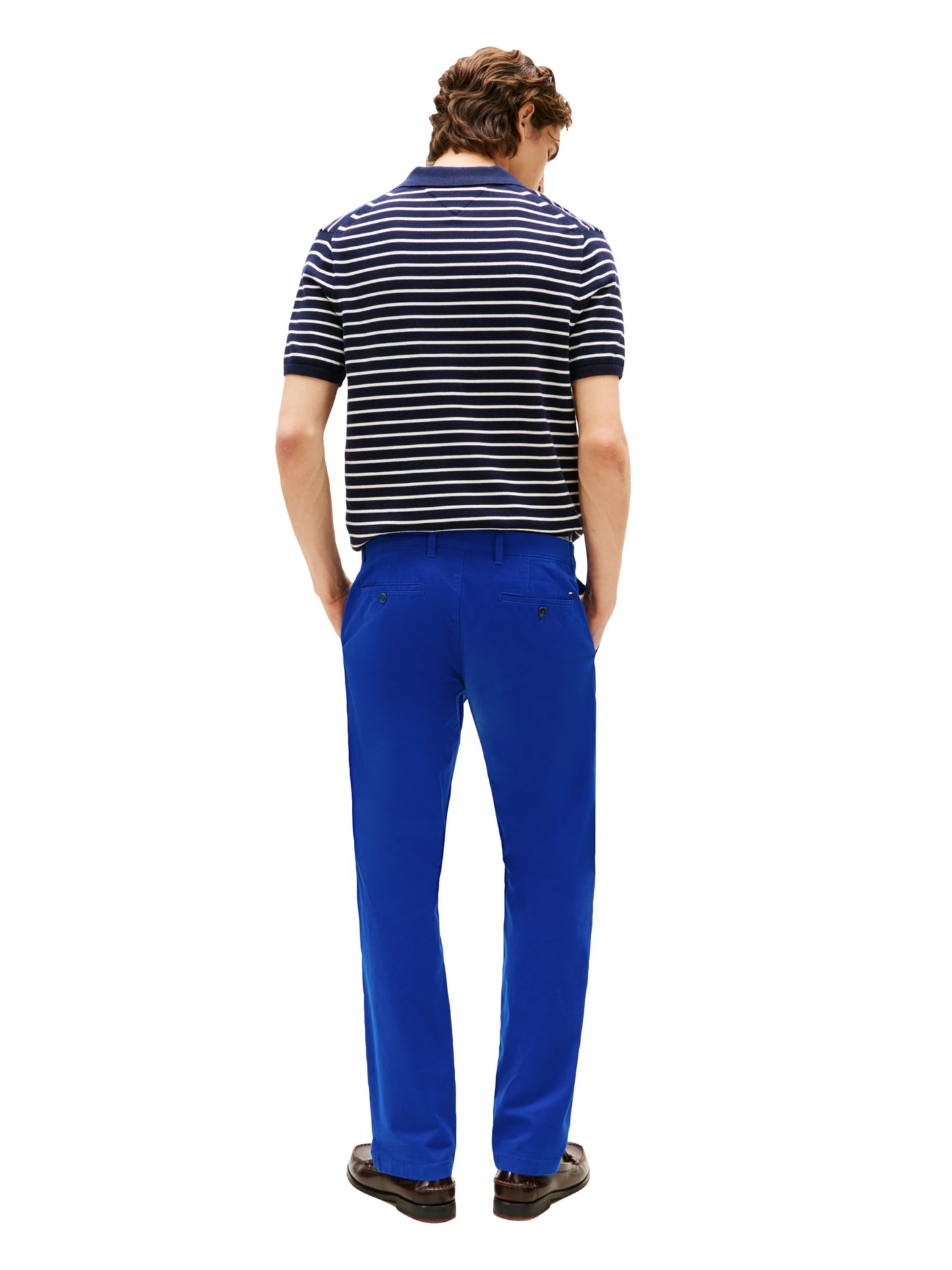 Tommy Hilfiger Men's Chino Pants Stretch Slim-Fit, Wedge Blue 40x36