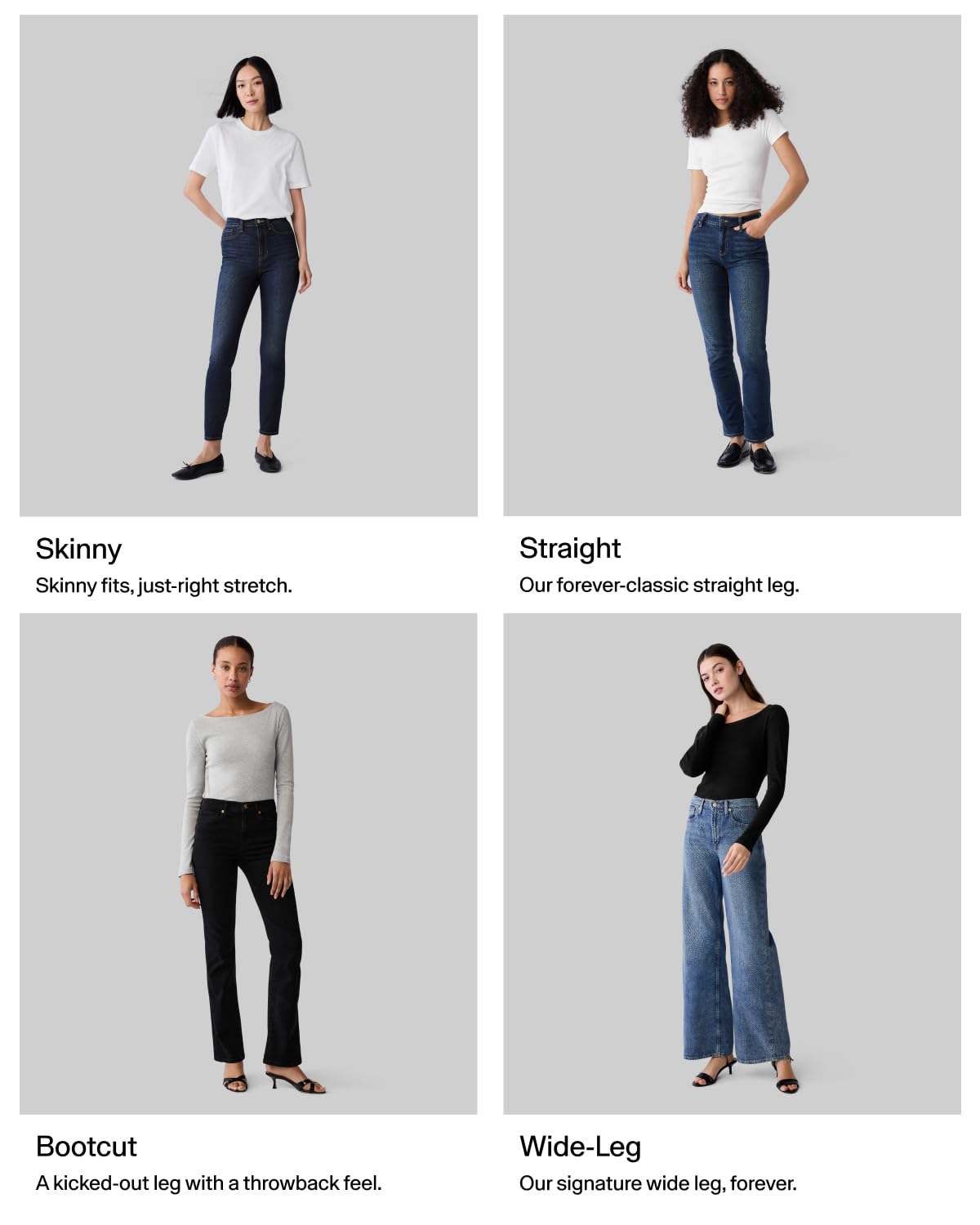 GAP Womens High Rise Wide Leg Jeans Medium Wash 32 Long