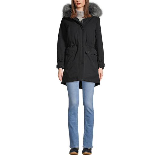 Lands' End Womens Expedition Down Parka Black Tall X-Large