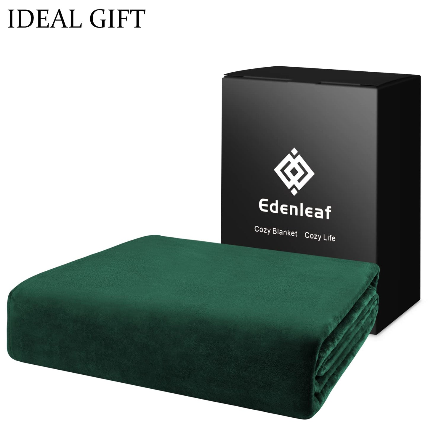 Oversized Blanket 120x120 Inches, Giant Huge Companion for Bed, Sofa, Travel and Camping, Extra Large Big Soft Blanket Fits The Whole Family and Outdoor Campaign, Forest Green