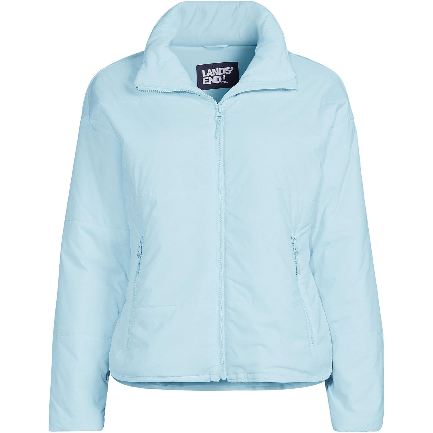 Lands' End Women's Tall WanderFree Insulated Jacket Large Sunwashed Blue
