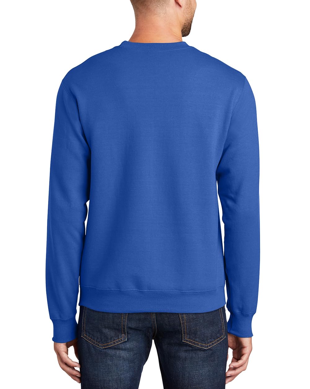JustBlanks Fleece Sweatshirt for Men Tall Men’s Sweatshirt Crewneck Sweatshirt Relaxed-Fit Pullover Sweatshirt - Royal - 3XLT