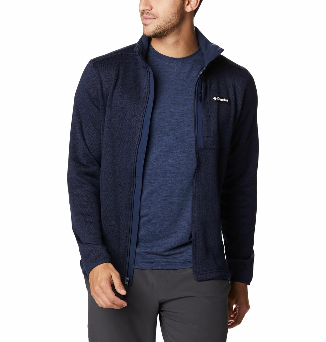 Columbia Men's Sweater Weather Full Zip, Collegiate Navy Heather, 5X Tall