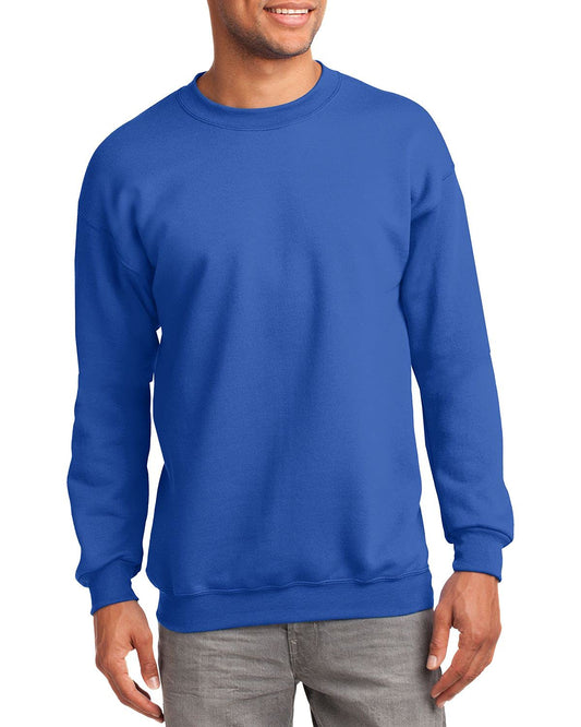 JustBlanks Fleece Sweatshirt for Men Tall Men’s Sweatshirt Crewneck Sweatshirt Relaxed-Fit Pullover Sweatshirt - Royal - 2XLT