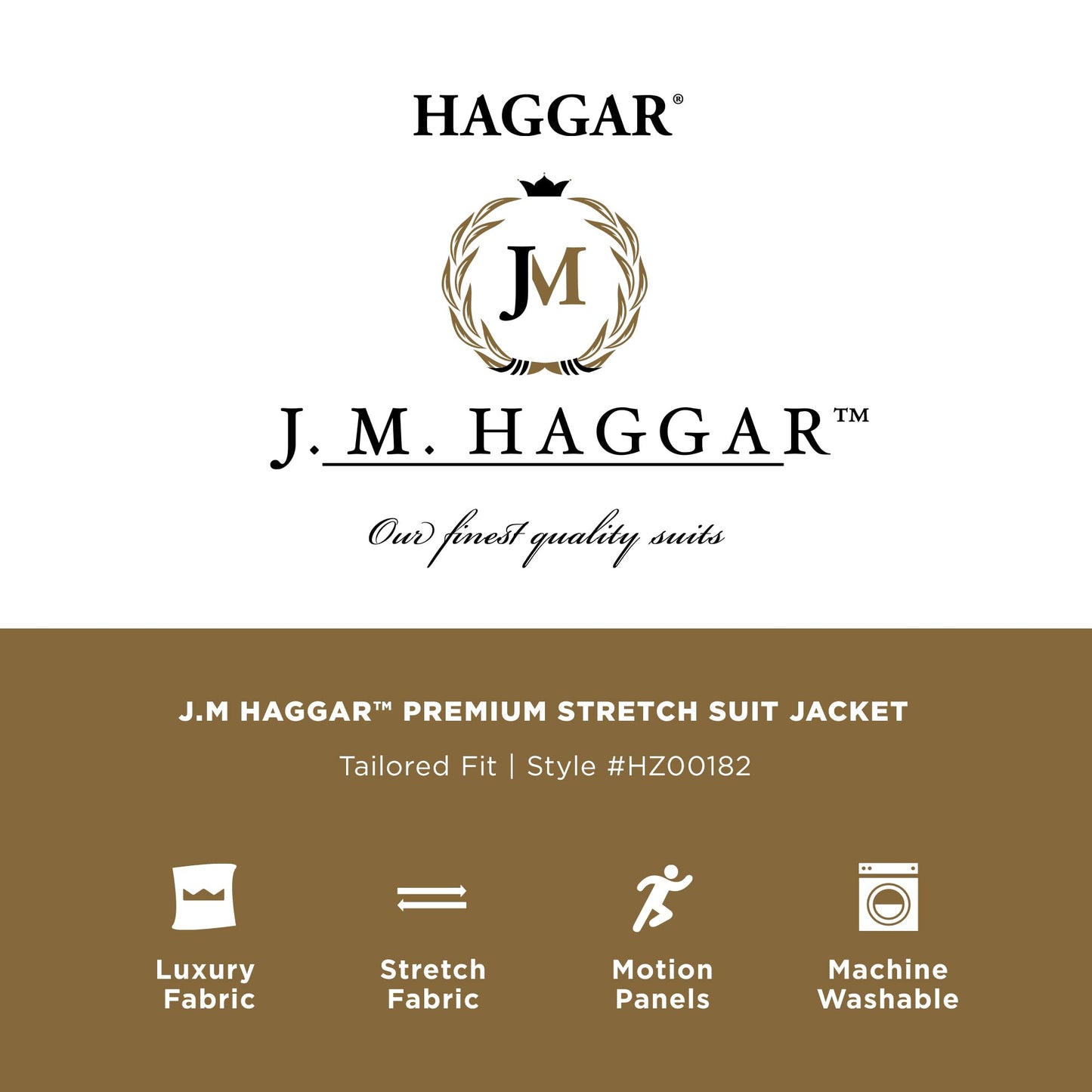 Haggar J.M Men's Premium Stretch Classic Fit Suit Separate Jacket Chambray