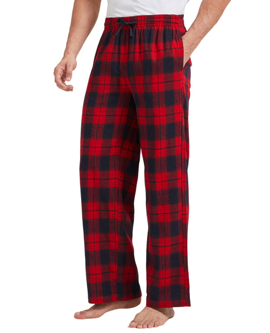 TTZ 34/36 Inseam Mens Tall Pajama Pants 100% Cotton Pj Lounge Sleep Pants for Tall Men-XLT