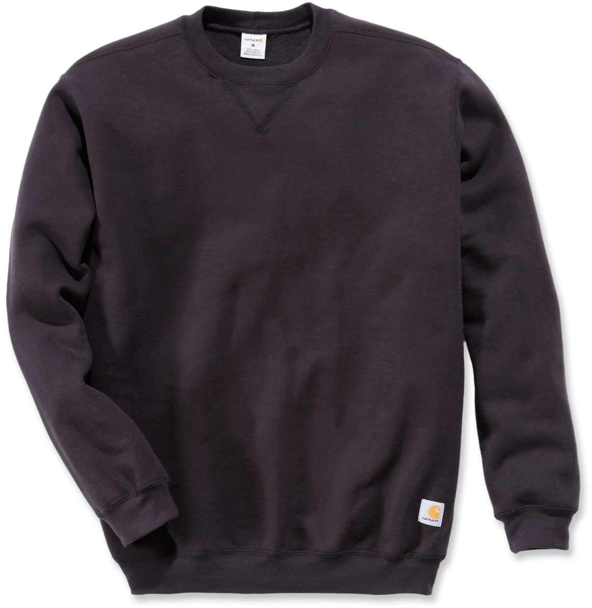 Carhartt mens Midweight Crewneck (Big & Tall) athletic sweatshirts, Black, X-Large Big Tall US
