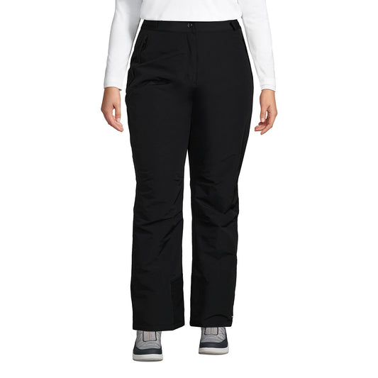 Lands' End Womens Squall Insulated Snow Pant Black Tall Small