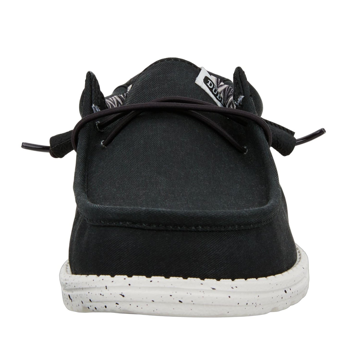 HEYDUDE Men's Wally Stretch Canvas Black/White Size 15 | Men's Shoes | Men Slip-on Loafers | Comfortable & Light-Weight