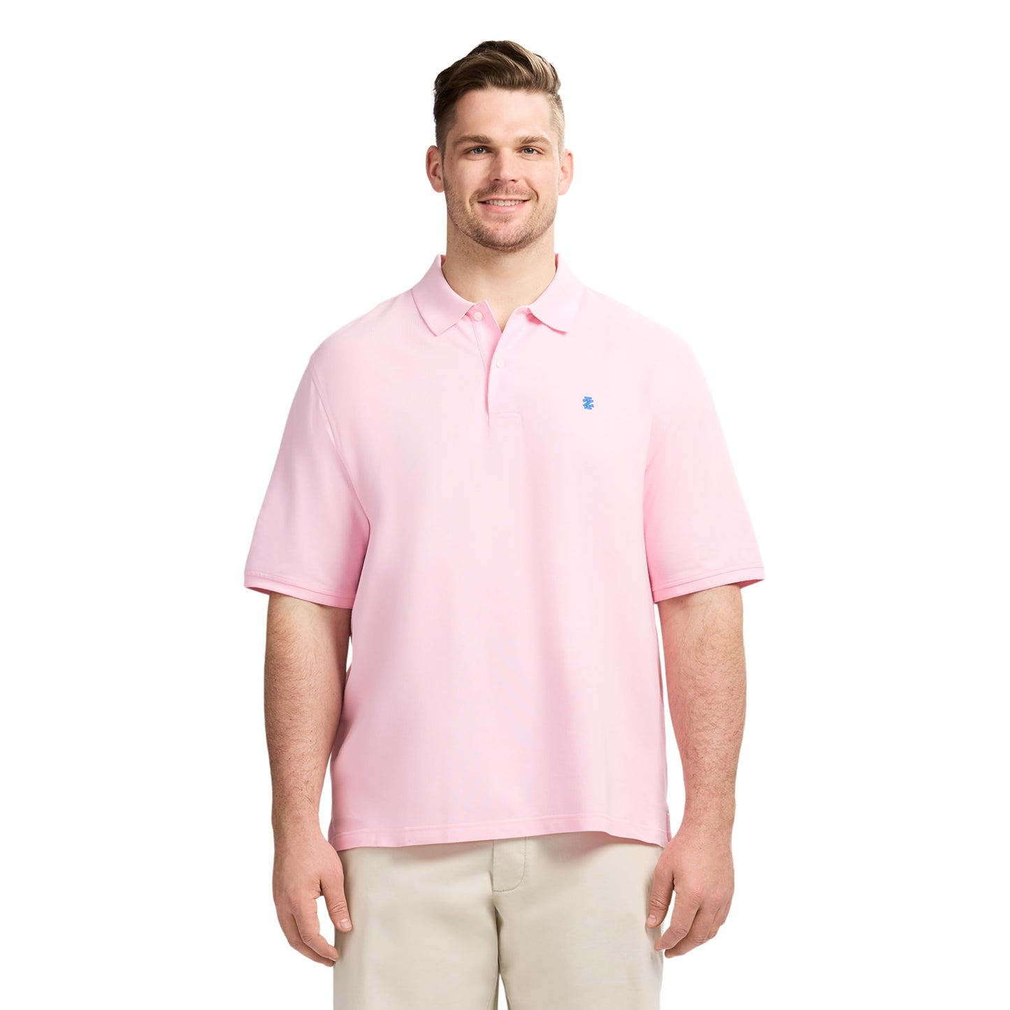 IZOD Men's Big and Tall Advantage Performance Short Sleeve Polo Shirt, Fairytale