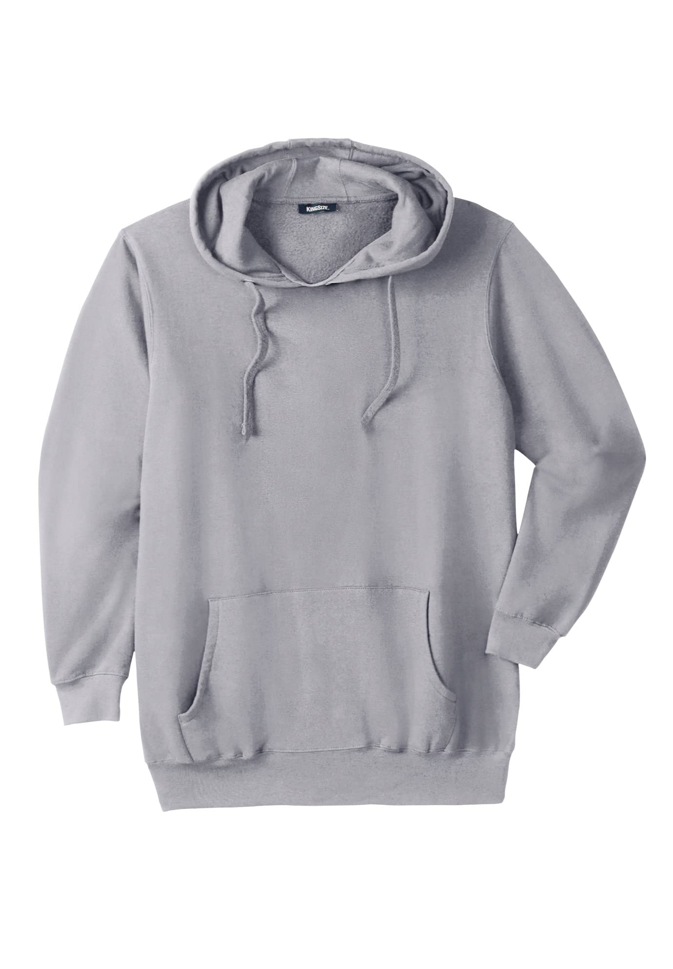 KingSize Men's Big & Tall Fleece Pullover Hoodie - 5XL, Grey