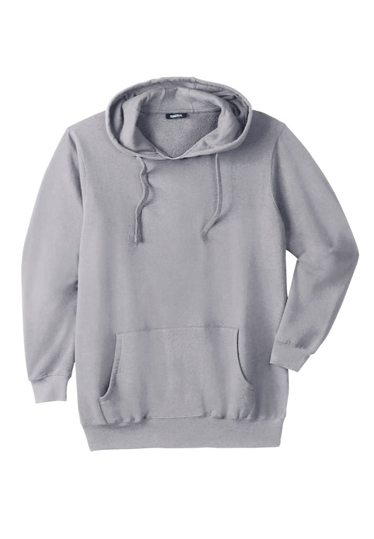 KingSize Men's Big & Tall Fleece Pullover Hoodie - 5XL, Grey