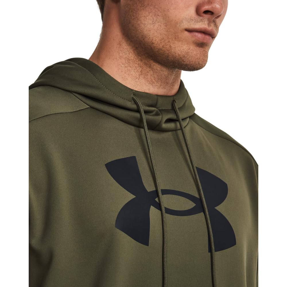 Under Armour mens Armour Fleece Big Logo Hoodie, (390) Marine OD Green / / Black, Large Tall