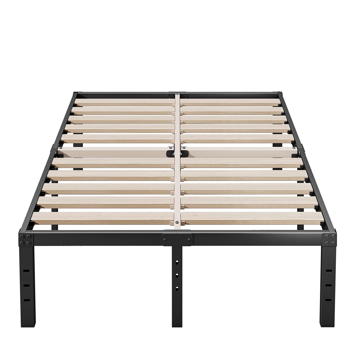 ZIYOO California King Bed Frame 18 Inches Tall 3 Inches Wide Wood Slats with 3500 Pounds Support for Foam Mattress, No Box Spring Needed,Underbed Space, Easy Assembly, Noise Free