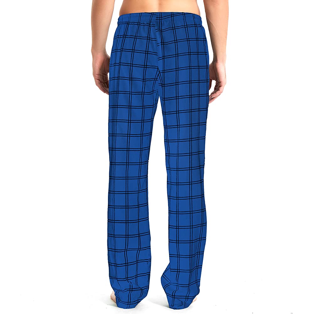 Idtswch Mens Tall Pajama Pants 38" Inseam Plaid Lounge Pants Sleepwear Pajama Bottoms 100% Cotton
