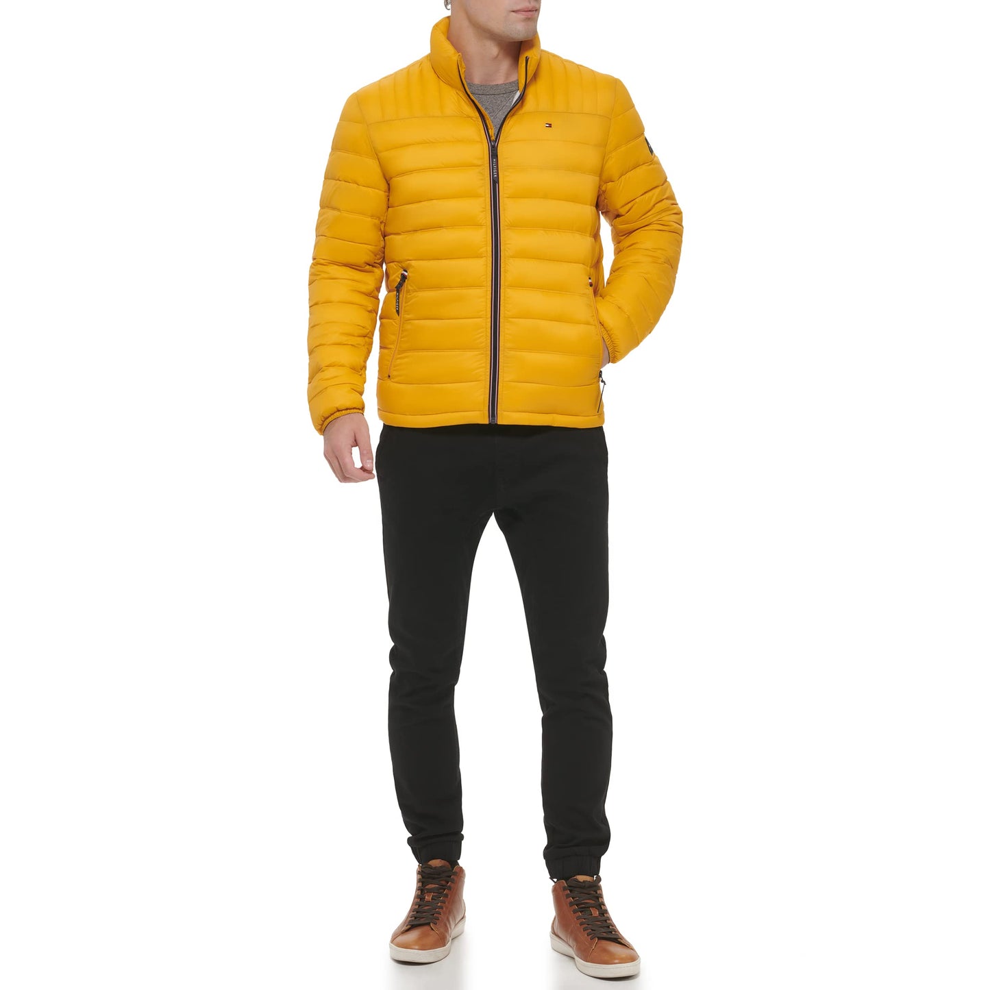 Tommy Hilfiger Men's Ultra Loft Lightweight Packable Puffer Jacket (Standard and Big & Tall), Yellow Gold, 3X-Large