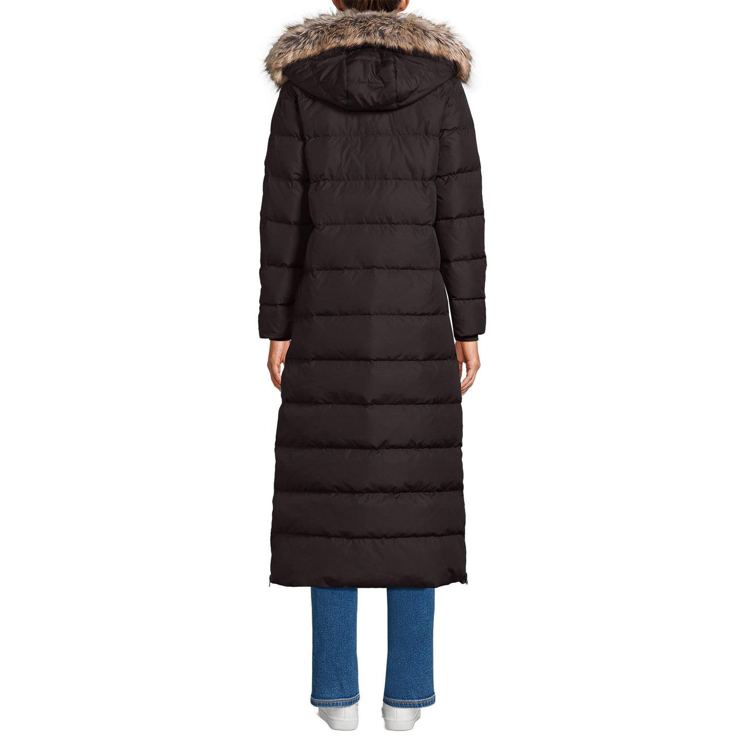 Lands' End Womens Long Maxi Down Coat Rich Brown Tall X-Large