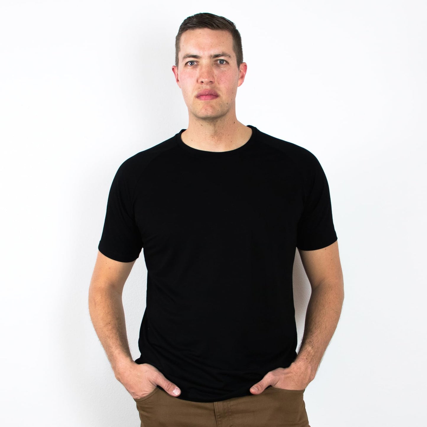 TallSlim Men's Tall Slim-Fit Short Sleeve Crewneck T-Shirt - Extra Long, Slim Fit, Preshrunk Easy Care, Purple, Medium