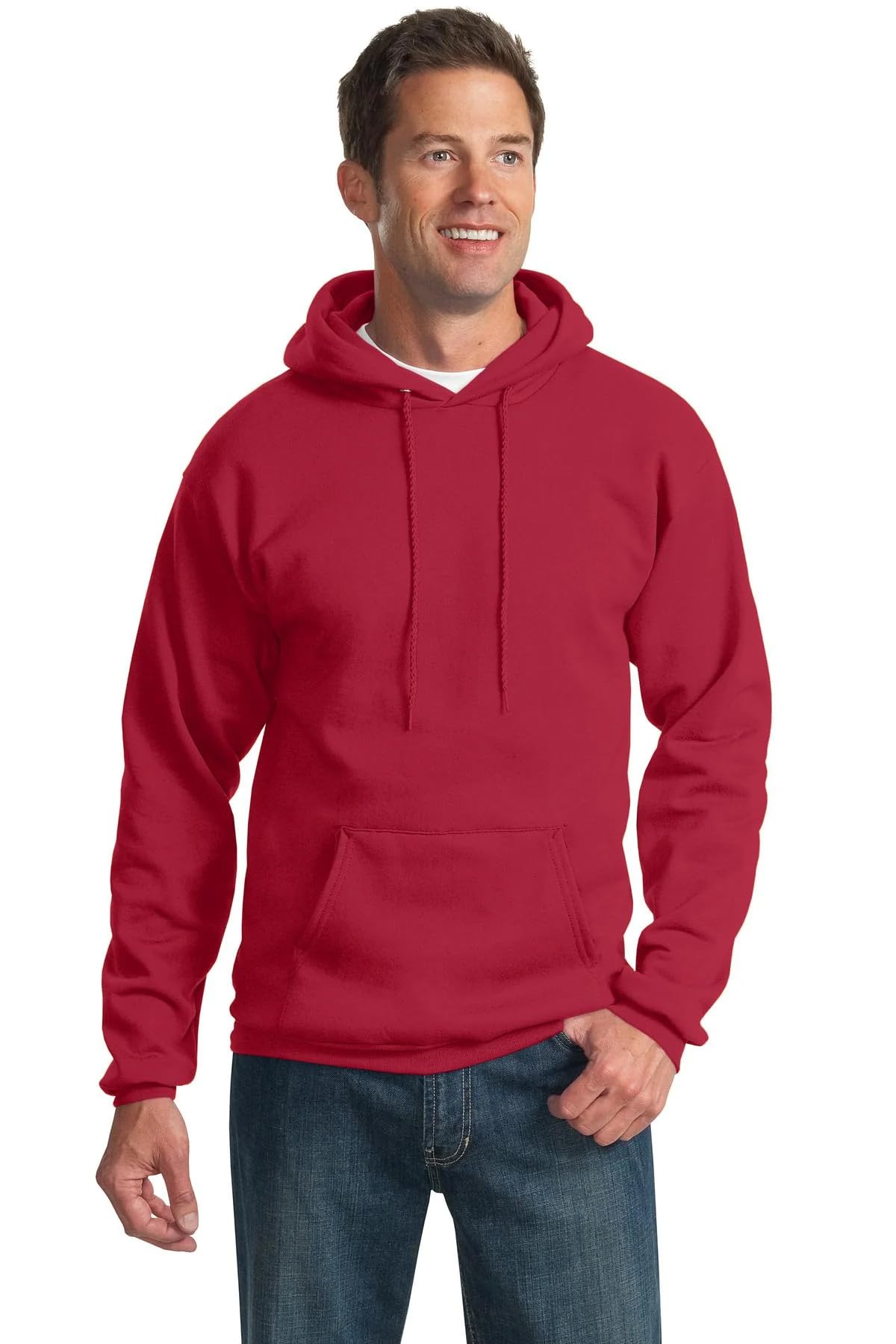 Port & Co TALL Essential Fleece Pullover Hooded Sweatshirt-PC90HT-4XLT-Red