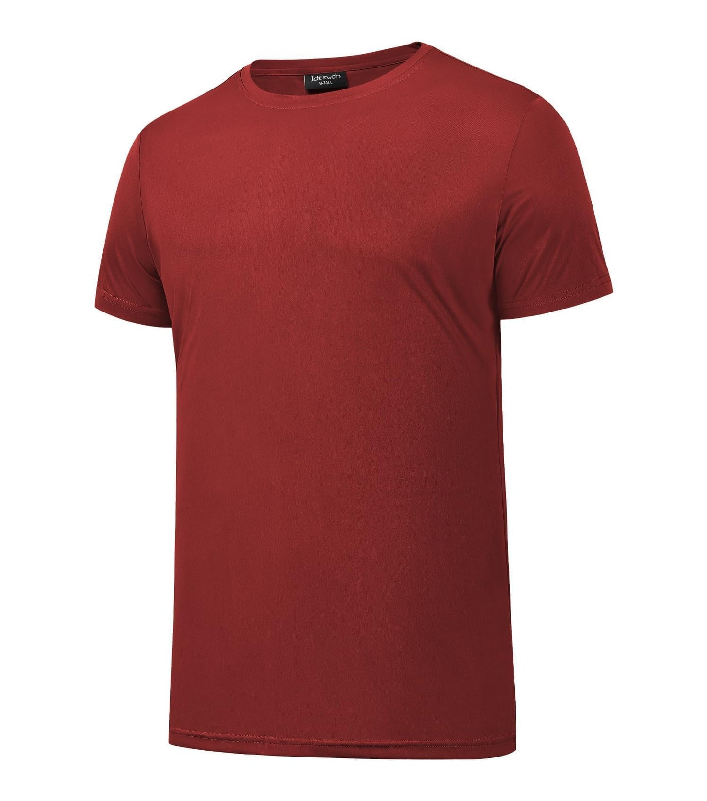 Idtswch Men's Tall T-Shirt Rash Guard UPF 50+ T-Shirt Quick Dry Swim Water Top Tee Short Sleeve Athletic Shirts 35wine-3XL