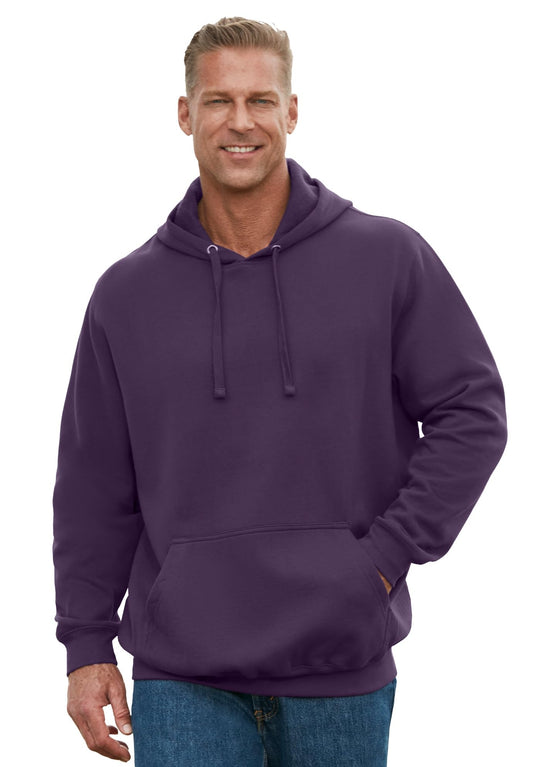 KingSize Men's Big & Tall Fleece Pullover Hoodie - L, Blackberry