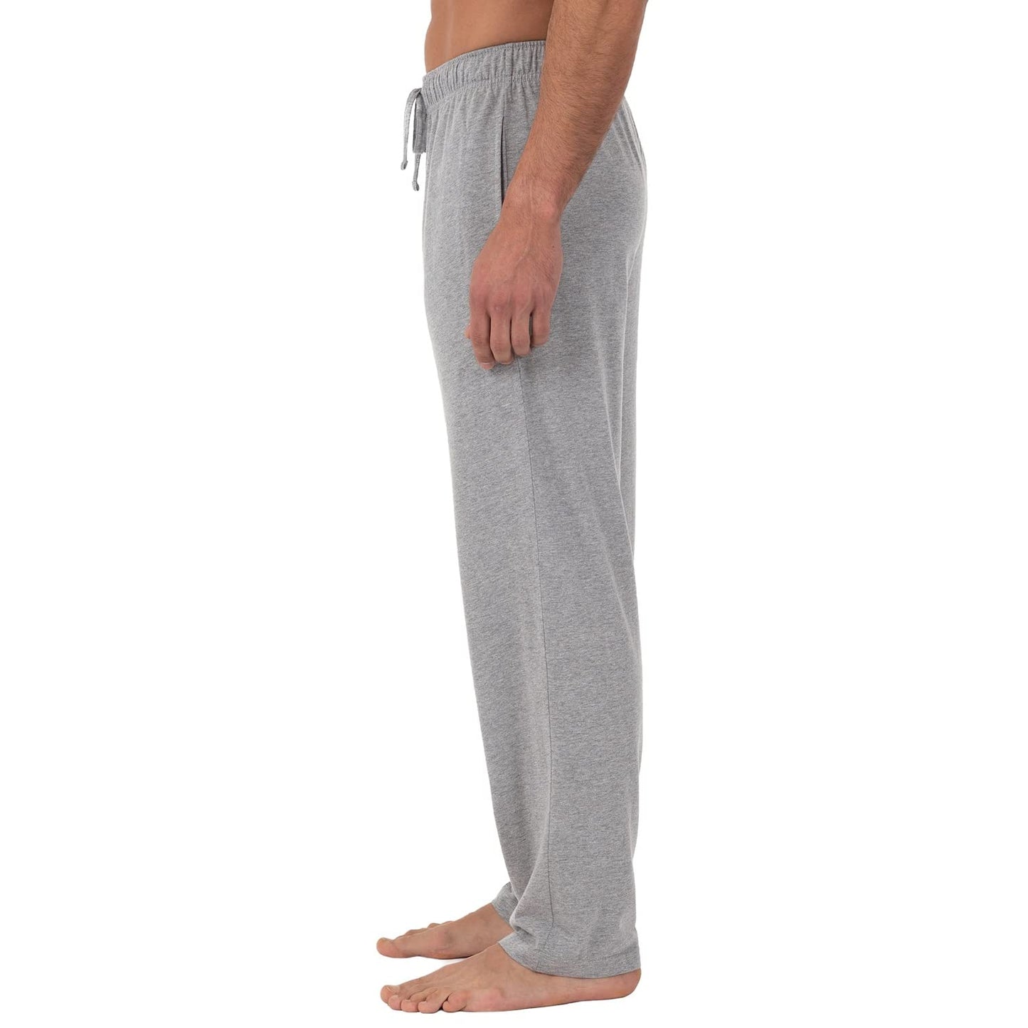 Fruit of the Loom Men's Extended Sizes Jersey Knit Sleep Pant (1-Pack), Light Grey Heather, Large Tall