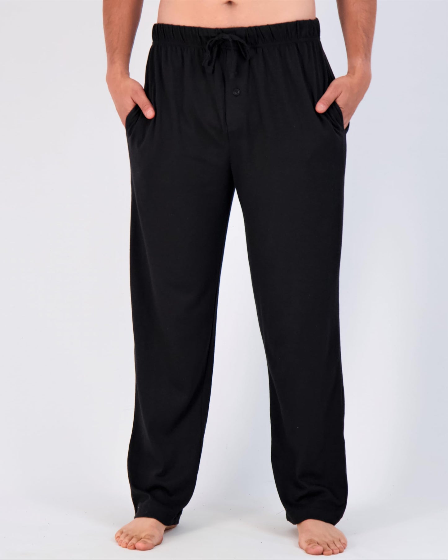 Real Essentials 3 Pack: Men's Pajama Pants - Knit Cotton Flannel Plaid Lounge Bottoms (Available In Big & Tall) - Set 6, 5x Tall