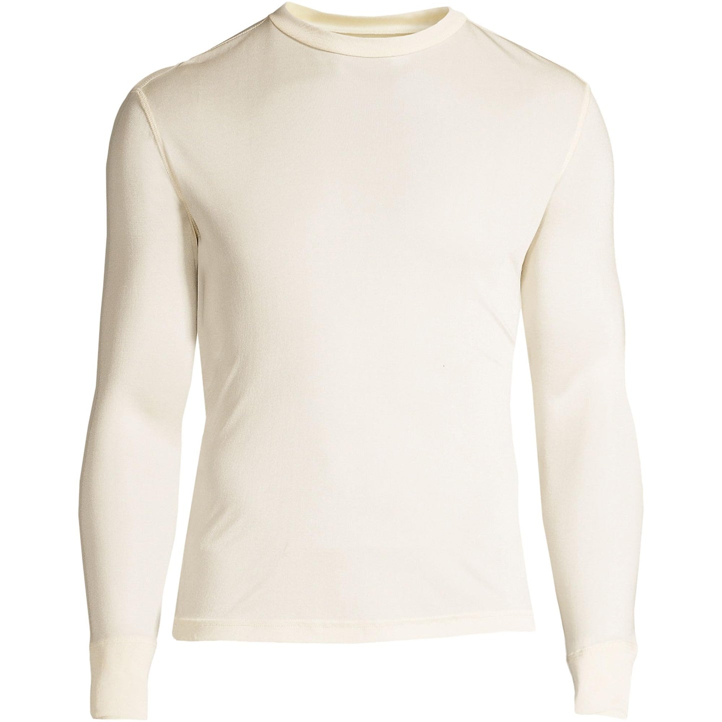 Lands' End Mens Silk Interlock Crew Ecru Tall XX-Large