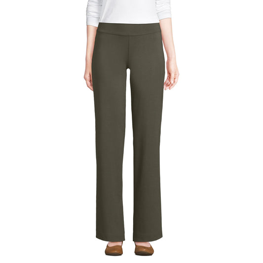 Lands' End Womens Starfish Straight Pants Forest Moss Tall X-Large