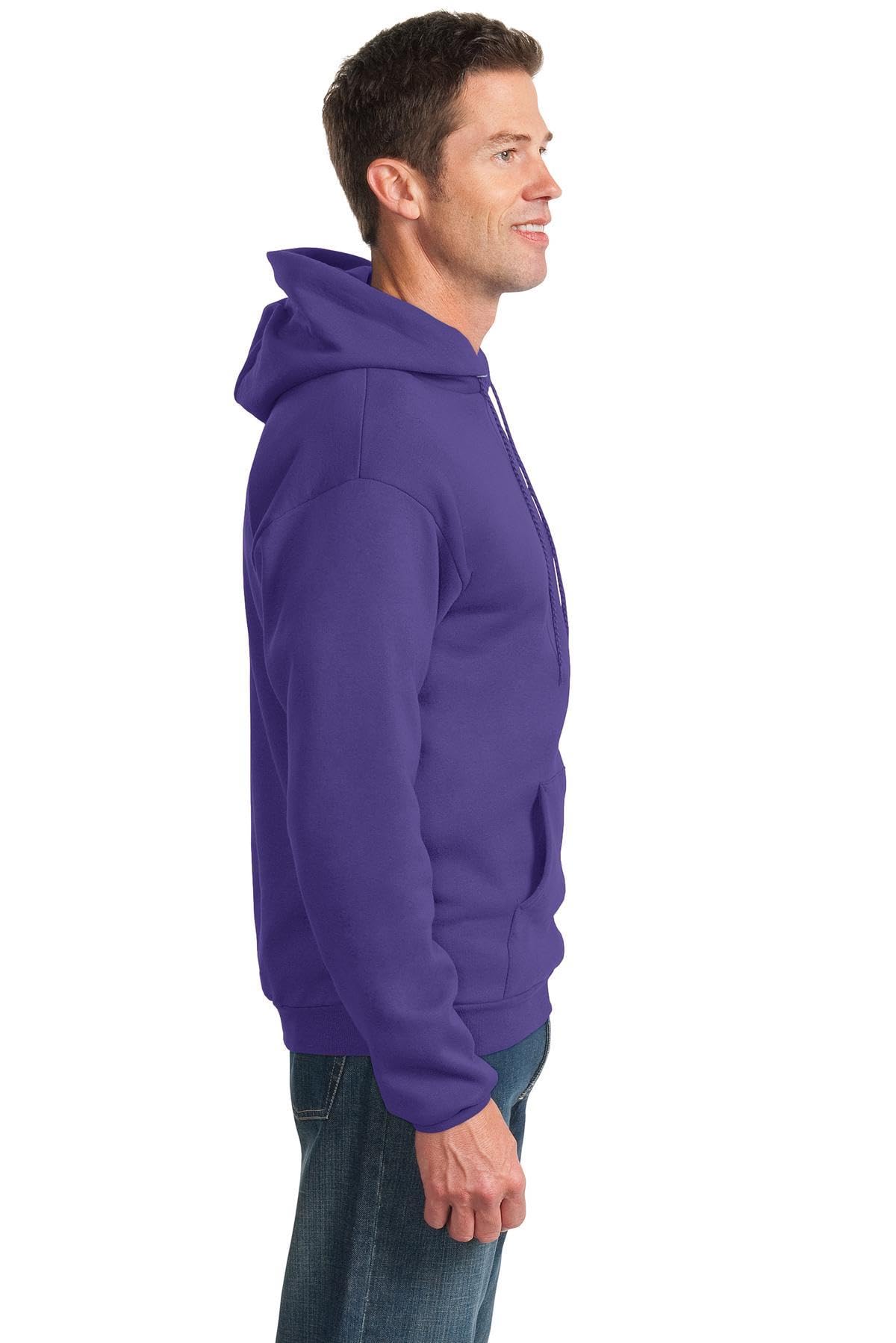 Port & Company Tall Fleece Pullover Hooded Sweatshirt Purple 2XL Tall