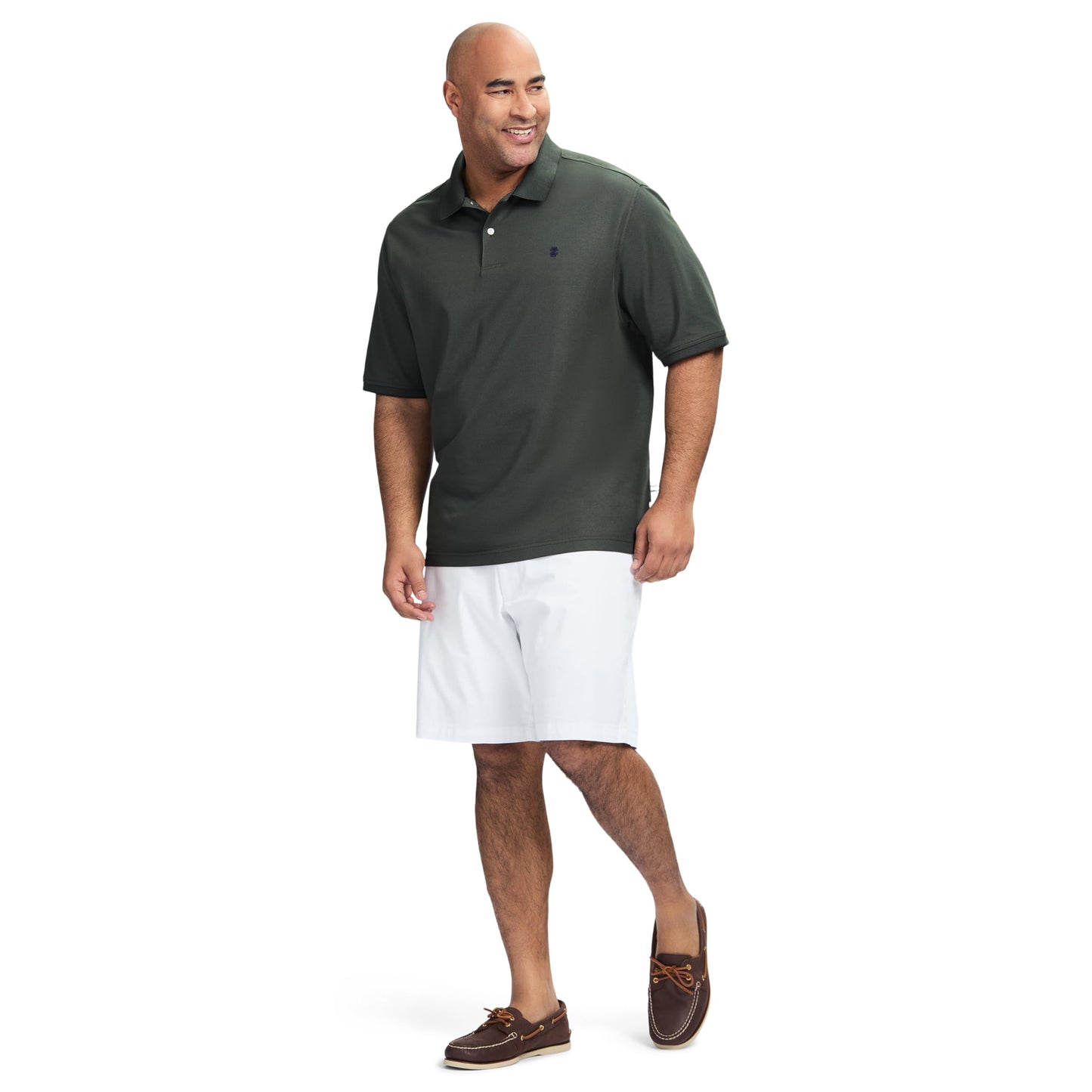 IZOD Men's Big and Tall Advantage Performance Short Sleeve Polo Shirt, Rosin
