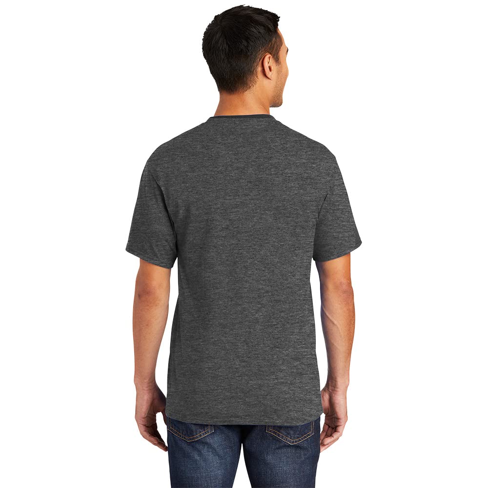 PORT AND COMPANY Tall 50/50 Cotton/Poly Tshirts (PC55T) Dark Heather Grey, 3XLT