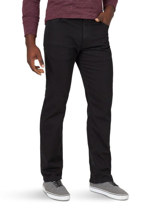 Wrangler Authentics Men's Classic 5-Pocket Regular Fit Jean, Black Flex, 32W X 36L